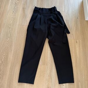 High Rise Pants Dressed Trousers Black